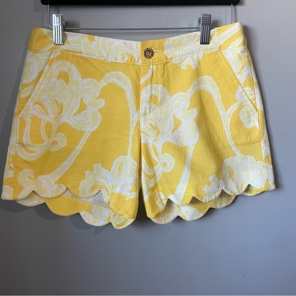๐๐ Lilly Pulitzer the buttercup shorts size 0 scalloped shorts ๐ ๐ - Picture 9 of 10